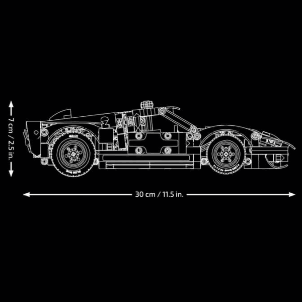 LEGO 1966 Ford GT40 MKII sacīkšu auto 42223