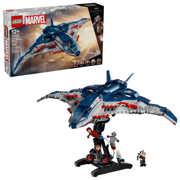 76325_boxprod_v39 LEGO Atriebēji: Ultrona laikmets Quinjet 76325