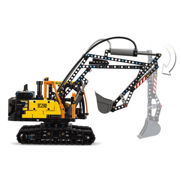 42175_WEB_SEC05_NOBG LEGO Kravas auto Volvo FMX un elektriskais ekskavators EC230 42175