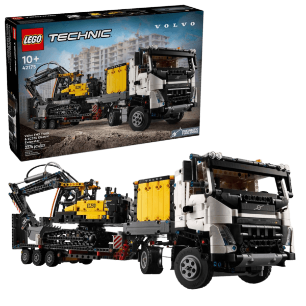 LEGO Kravas auto Volvo FMX un elektriskais ekskavators EC230 42175