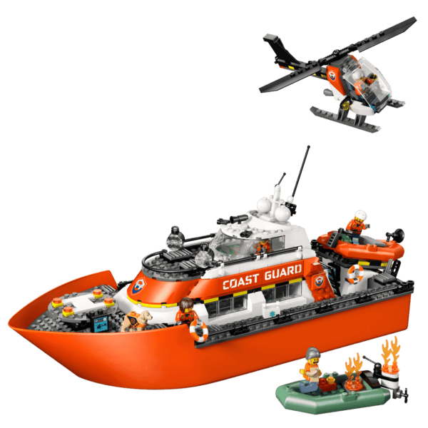 LEGO Krasta apsardzes glābšanas laiva un helikopters 60504