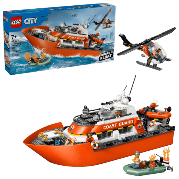 LEGO Krasta apsardzes glābšanas laiva un helikopters 60504