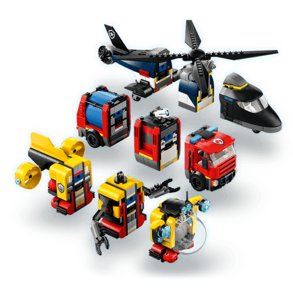 60462_WEB_SEC02_NOBG_en-gb LEGO Helikoptera, ugunsdzēsēju auto un zemūdenes komplekts 60462