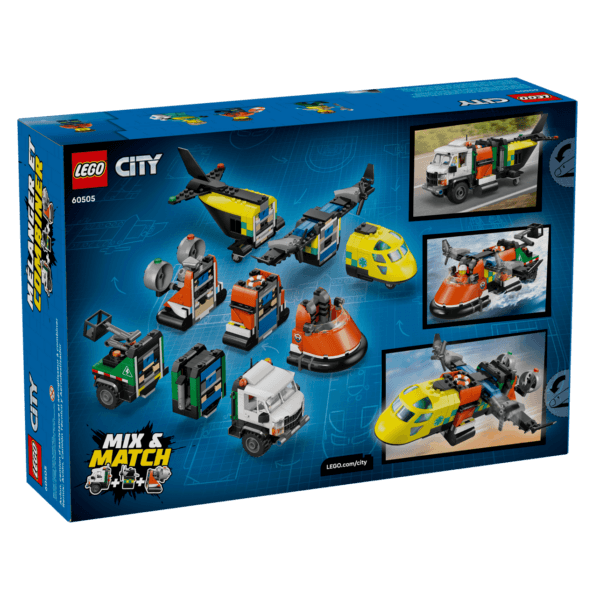 LEGO Lidmašīna, avārijas dienesta auto un transportlīdzeklis uz gaisa spilvena 60505