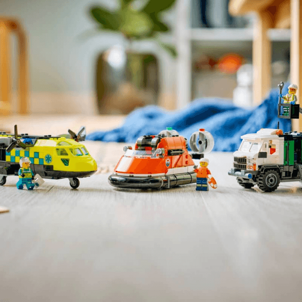 LEGO Lidmašīna, avārijas dienesta auto un transportlīdzeklis uz gaisa spilvena 60505