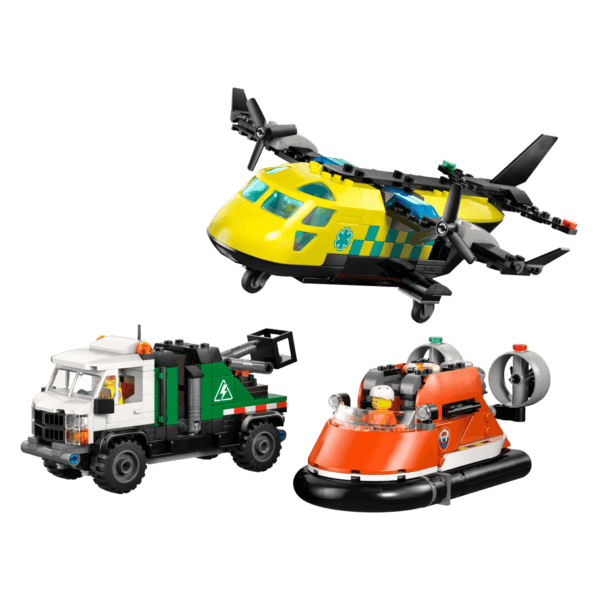 LEGO Lidmašīna, avārijas dienesta auto un transportlīdzeklis uz gaisa spilvena 60505